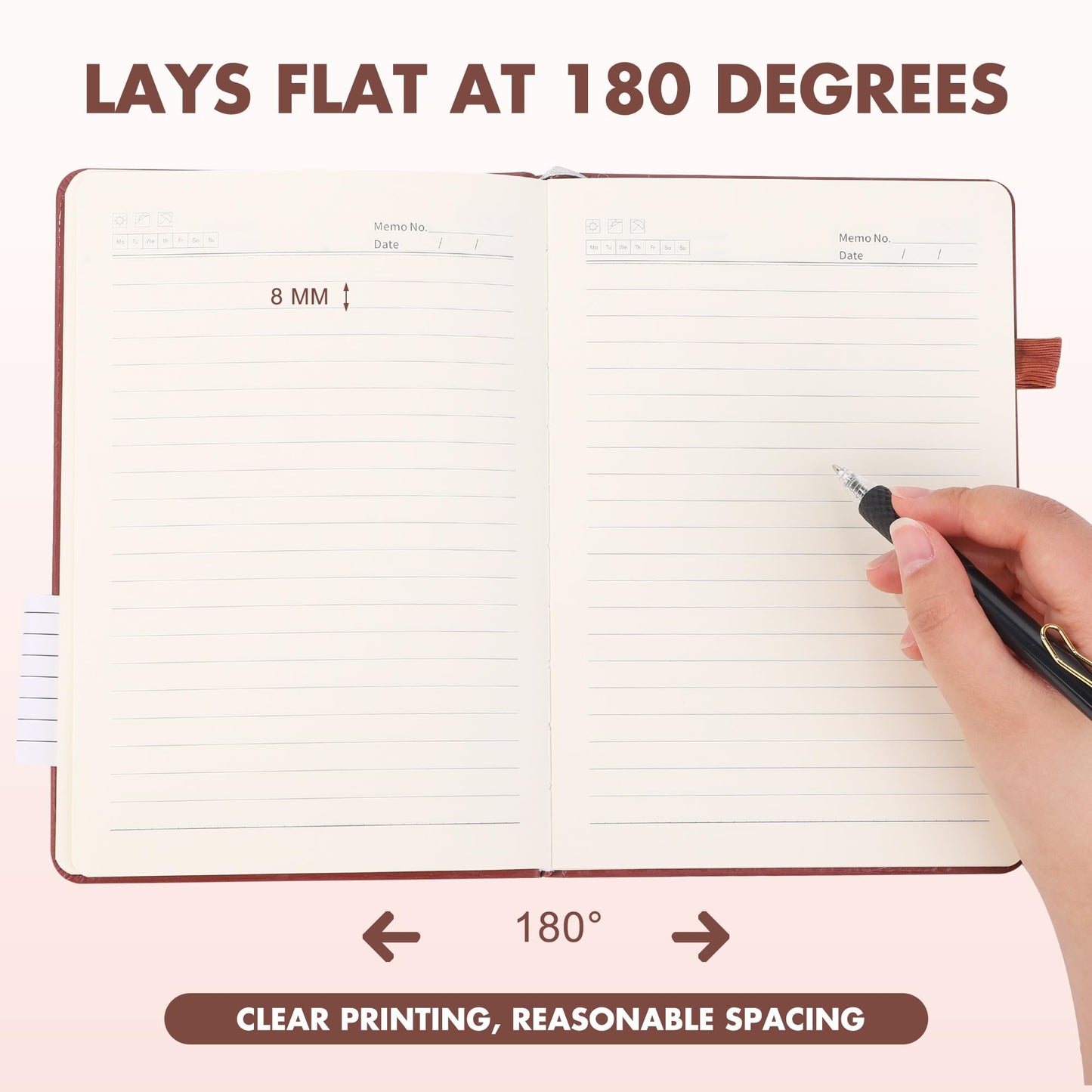 Aodaer 30 Set Lined Notebook Journals with Pens A5 Notebooks 100 GSM College Ruled Hardcover Notebook PU Leather Notepad with Pen Holder for Office School, 5.7 x 8.3 Inches, Deep Multicolor