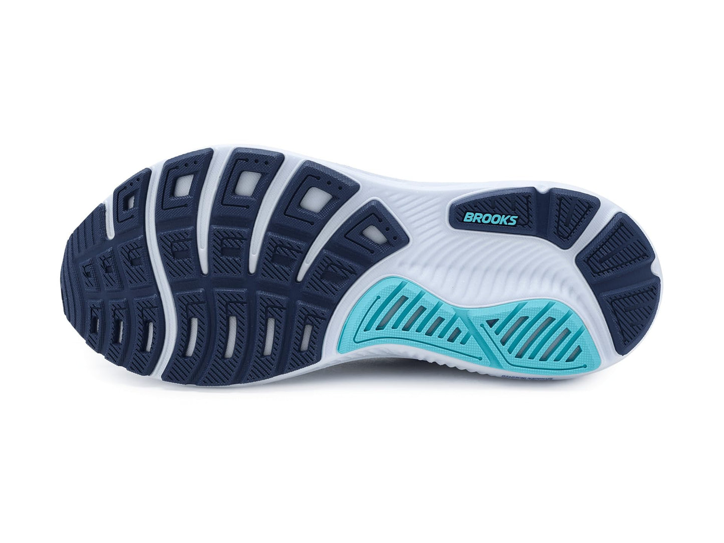 Brooks Men's Ghost 17 White/Beacon Blue/Ipanema 12 Medium