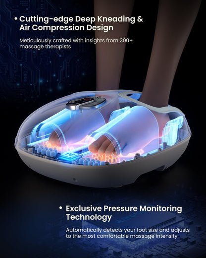 RENPHO Foot Massager Machine with Heat [2026 Upgraded], Shiatsu Foot Massager for Plantar Fasciitis, Foot Massager Machine for Women, Wireless Control, True Full Foot Massager, Up to Size 14, BK