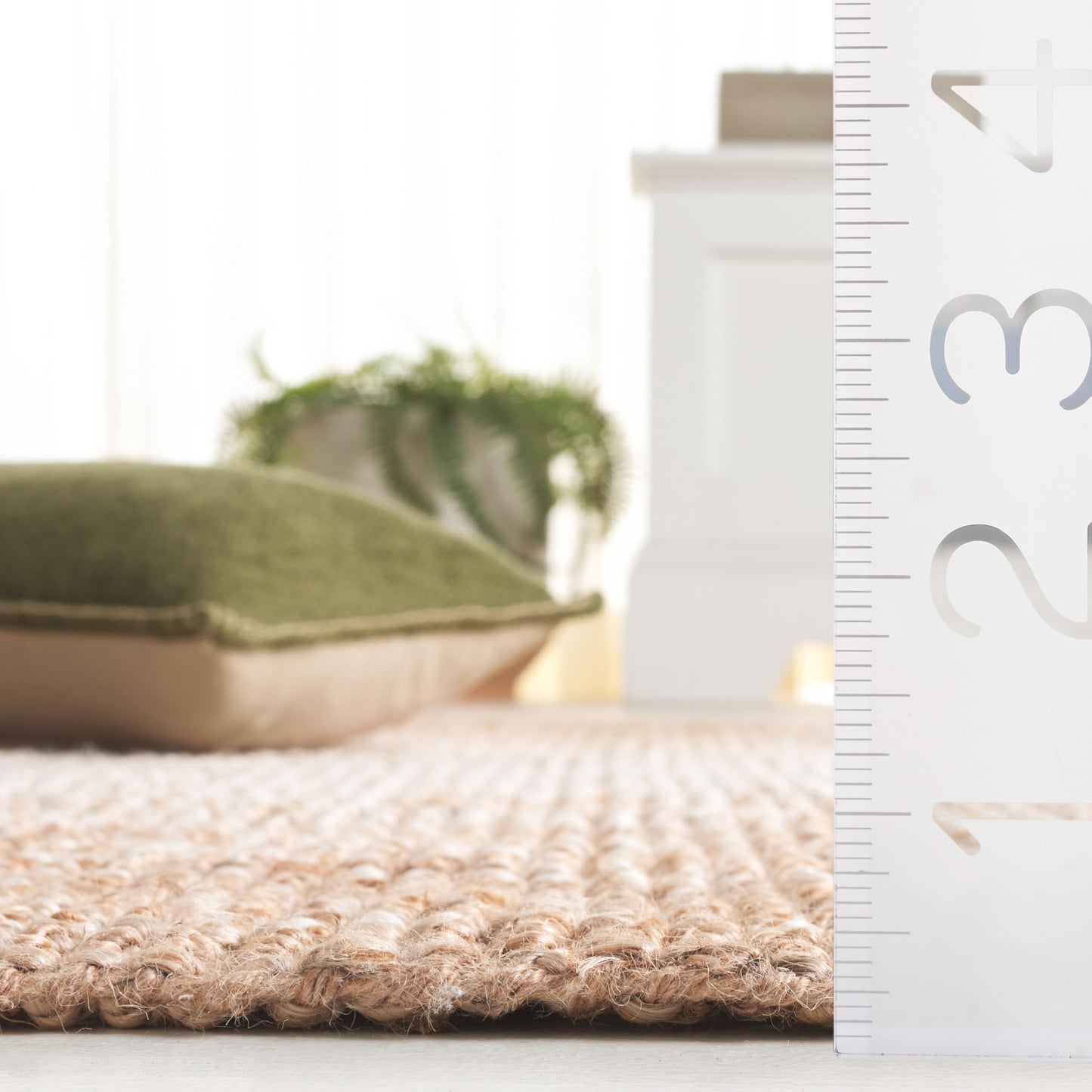 SAFAVIEH Natural Fiber Collection Accent Rug - 4' x 6', Ivory & Natural, Flatweave Jute, Ideal for The Living Room, Dining, Bedroom (NF843A)