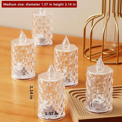 12-Pack Tea Lights Candles Battery Operated,Realistic Flicker & 200+ Hour Runtime - for Centerpieces, Weddings, Halloween, Christmas Decorations & Home Decor