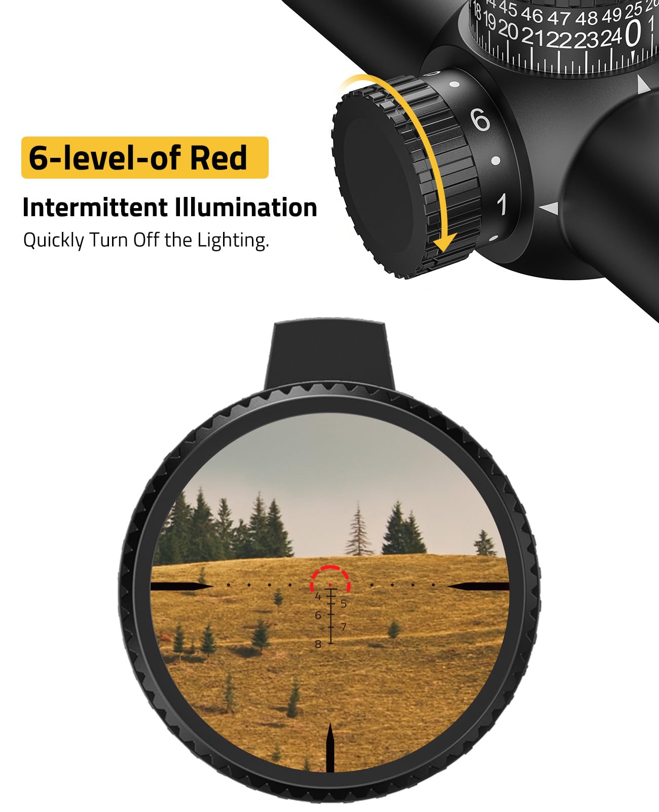 CVLIFE BearMight 1-8x24 LPVO FFP Rifle Scope - ED Glass, Illuminated BDC Reticle, Zero Stop, Cantilever Mount - First Focal Plane 34mm Tube Hunting Riflescope