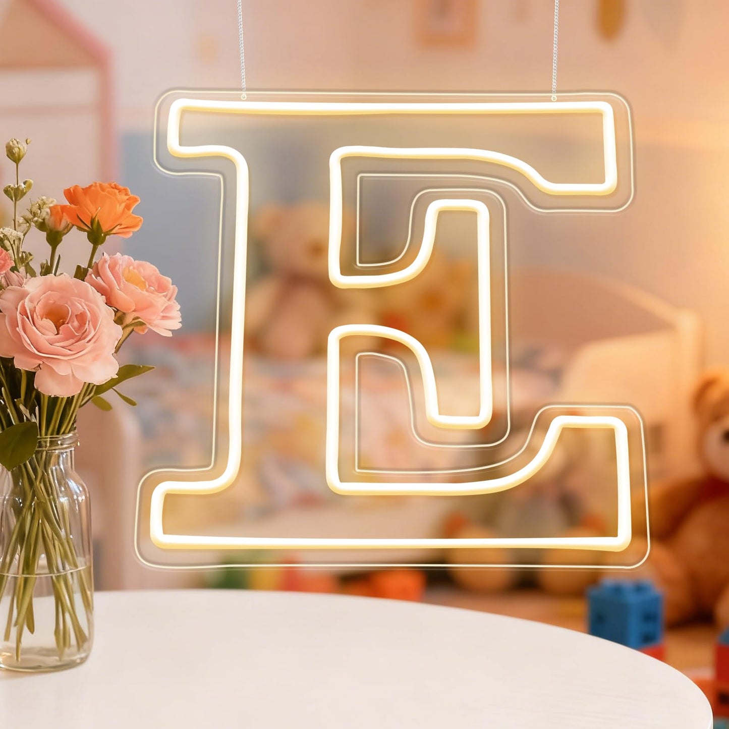 RumonZS Light Up Letters E LED Letters Lights Neon Sign 26 Alphabet 11.4"Decorative Lighted Alphabet for Wedding Party Birthday Bar Christmas Home Decor Letter Lights (Warm White)