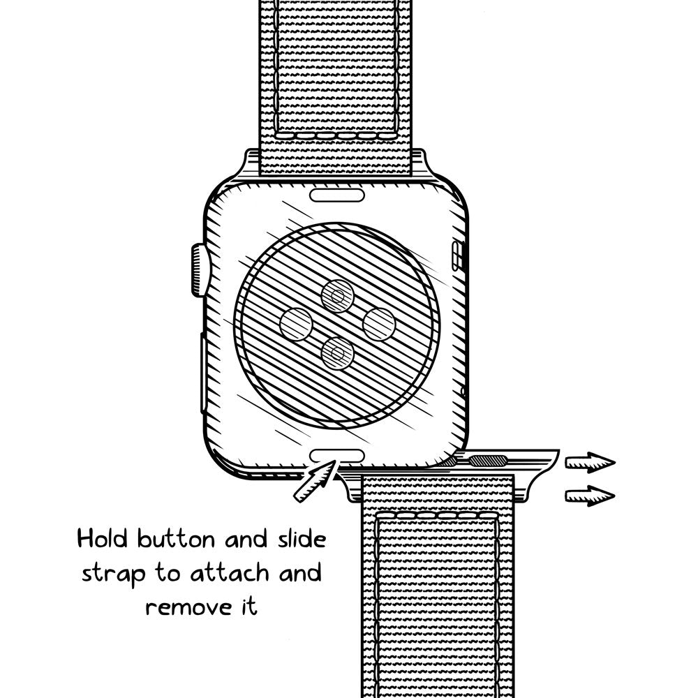 Archer Watch Straps - Top Grain Leather Straps for Apple Watch (Black/Matched Thread, Matte Gray Hardware, 40/41/42mm)