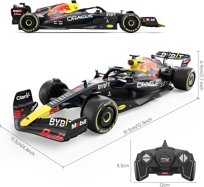 RASTAR Red Bull F1 1/18 Scale RC Car - 2022 Oracle Racing Remote Control Formula 1 RB18 Sergio Perez Model - Dark Blue 2.4G for Kids Adults