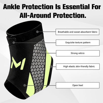 Ankle Brace Compression Support Stabilizer for Men Women, Ankle Support with Adjustable Wrap for Sports Training and Daily Activity, Protection Plantar Fasciitis Relief,Tendonitis,Sprained(Gray)