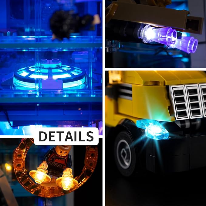 Kyglaring LED Lighting Kit for Lego 76269 Marvel Avenger Tower Building Set (No Model) Lights Set Compatible with Marvel Lego 76269 - Without Building Set(Remote Version)