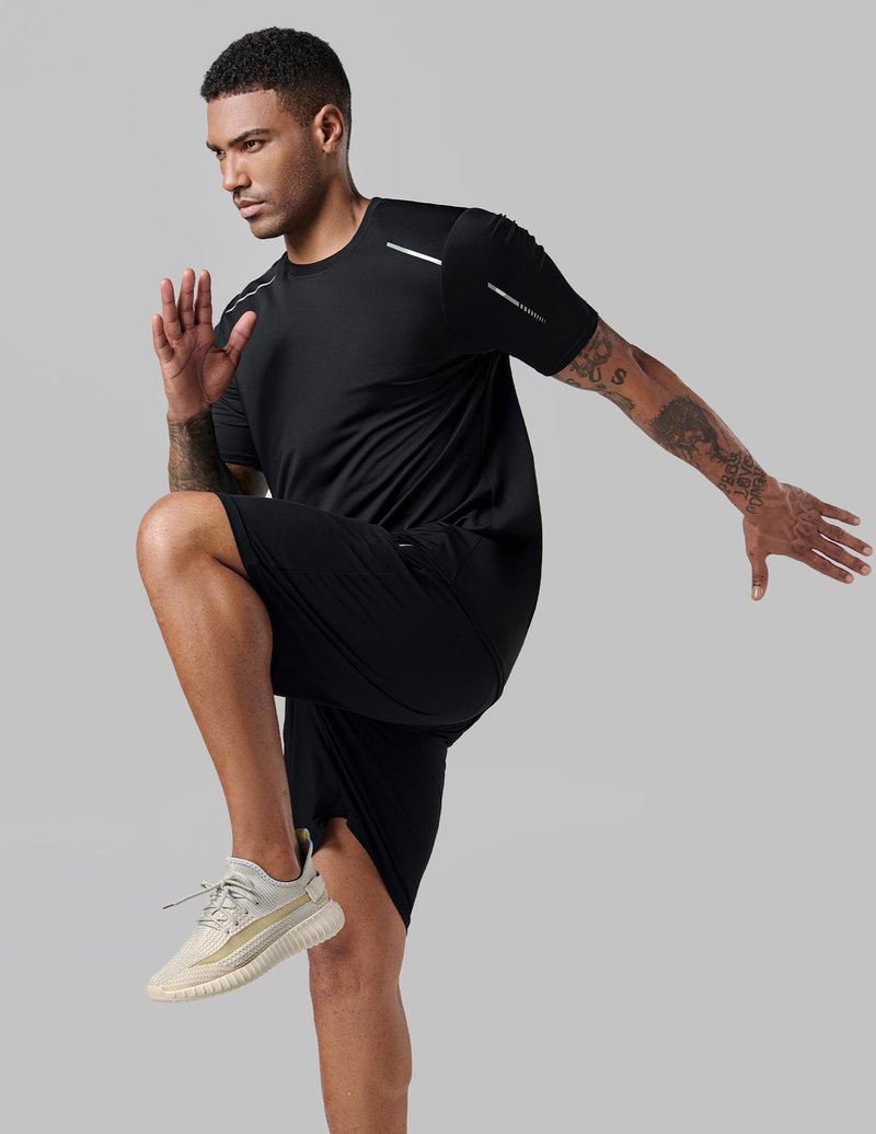 5 Pack Men’s Active Quick Dry Crew Neck T Shirts | Athletic Running Gym Workout Short Sleeve Tee Tops Bulk (Set 17, 5X-Large)