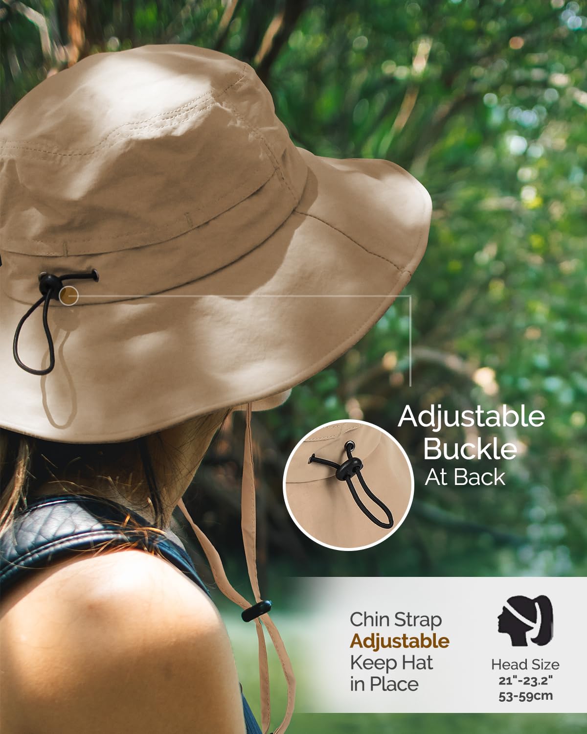 Creekstone Bucket Hat Waterproof Rain Hat for Women Men Sun Hats UPF50+ Packable Summer Hat Hiking Travel Floppy Sun Hat (US, Alpha, One Size, Pink)