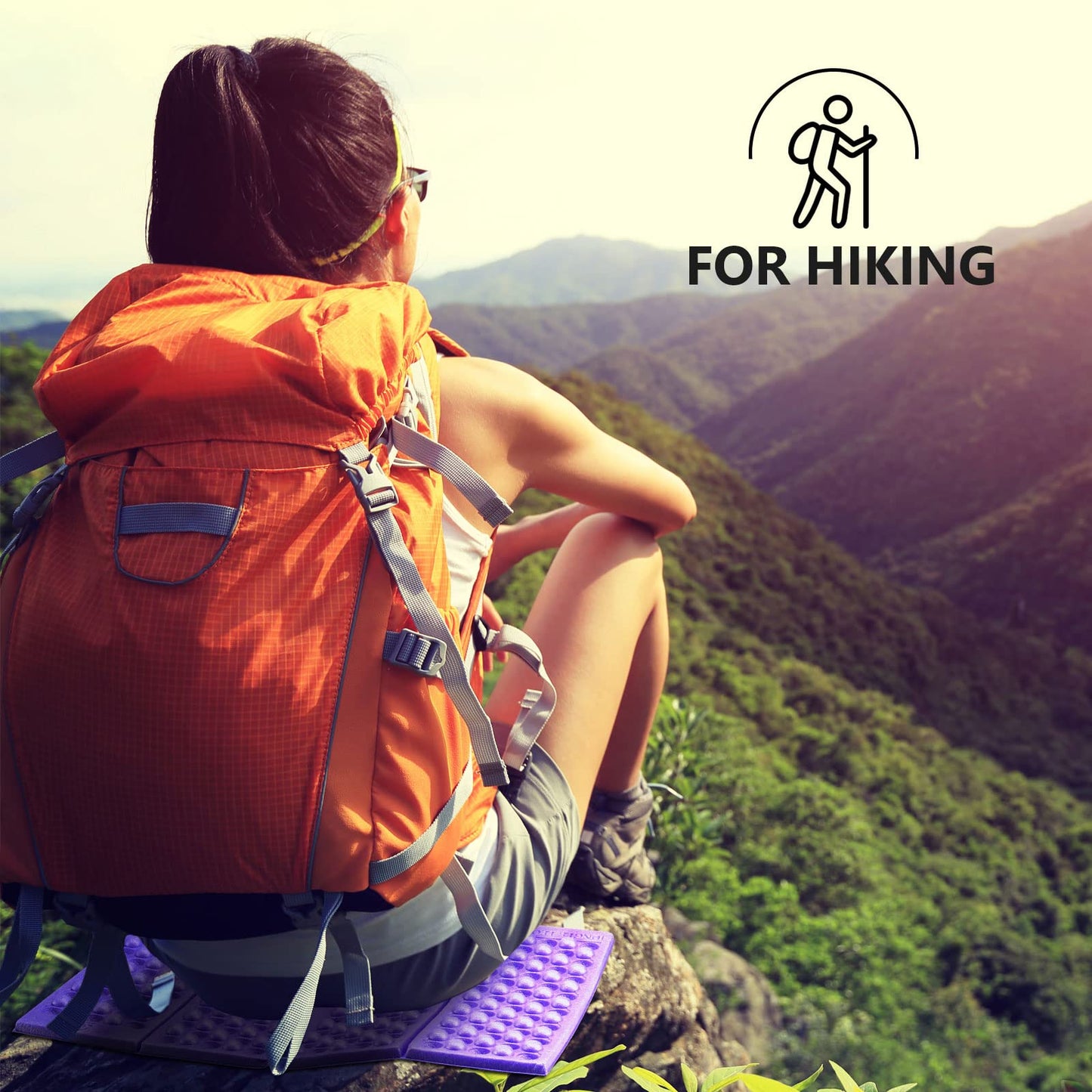 Jutom 12 Pcs Camping Foam Pad for Floor Foldable Hiking Sit Pad EVA Foam Waterproof Seat Cushion Chair Stadium Mat for Mountaineering Camping Hunting