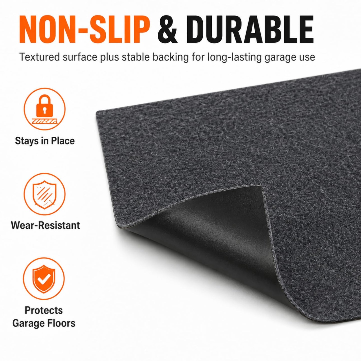 Extra Large Garage Floor Mat 8.8×22 FT – Heavy Duty Non‑Slip Waterproof Parking & Driveway Floor Mat, Reusable Garage Carpet Protection Rug for Garages, Driveways & Parking Lots