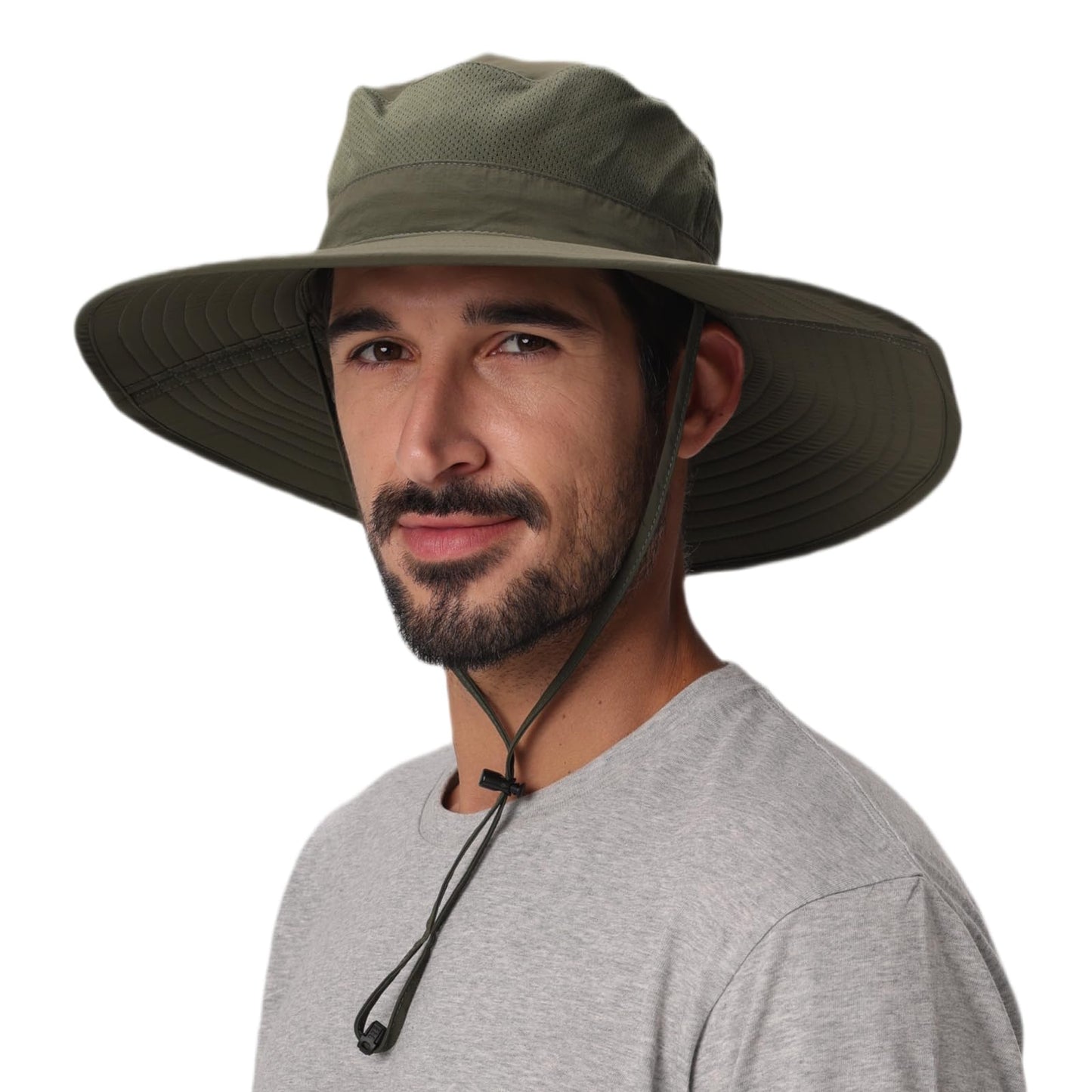 Home Prefer UPF50+ Mens Sun Hat Wide Brim Fishing Hat Foldable Large Brim UV Protection Sun Hat for Men Women Beach Gardening