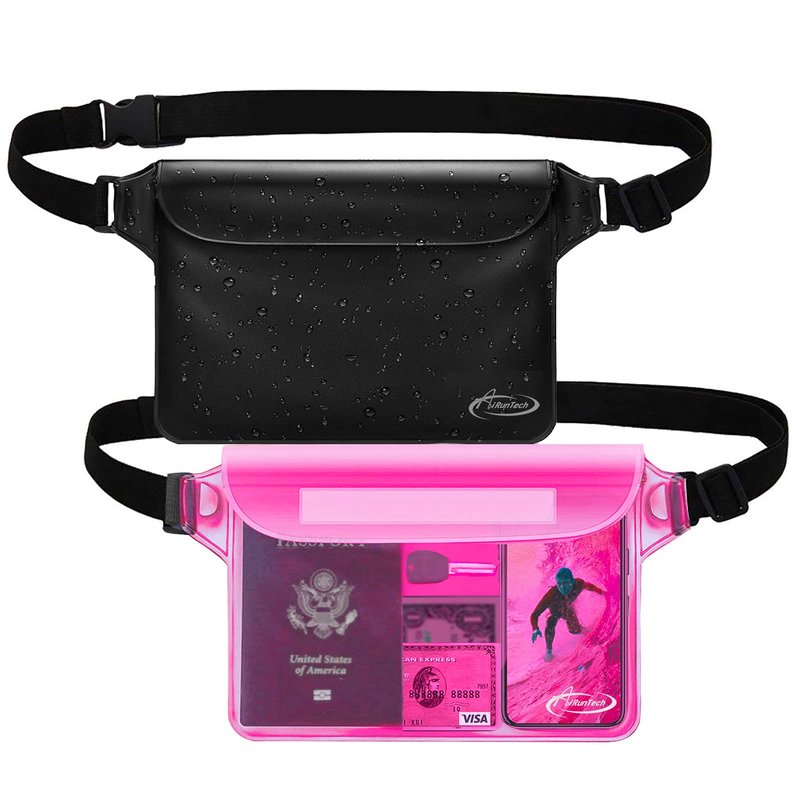 AiRunTech Waterproof Sling Shoulder Bag for Women Men, Amusement Theme Park Mexico Cancun Vacation Essentials Accessories Must Haves,Waterproof Pouch for Phone Passport Wallet Purse with Waist Strap