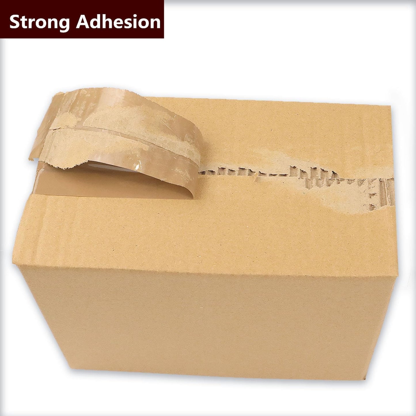 12-Pack Brown Packing Tape with Dispenser, 2.4 Mil 1.88 Inch x 60 Yards,Total 720yds,12 Refills Rolls Packaging Tape for Moving, Shipping and Storage