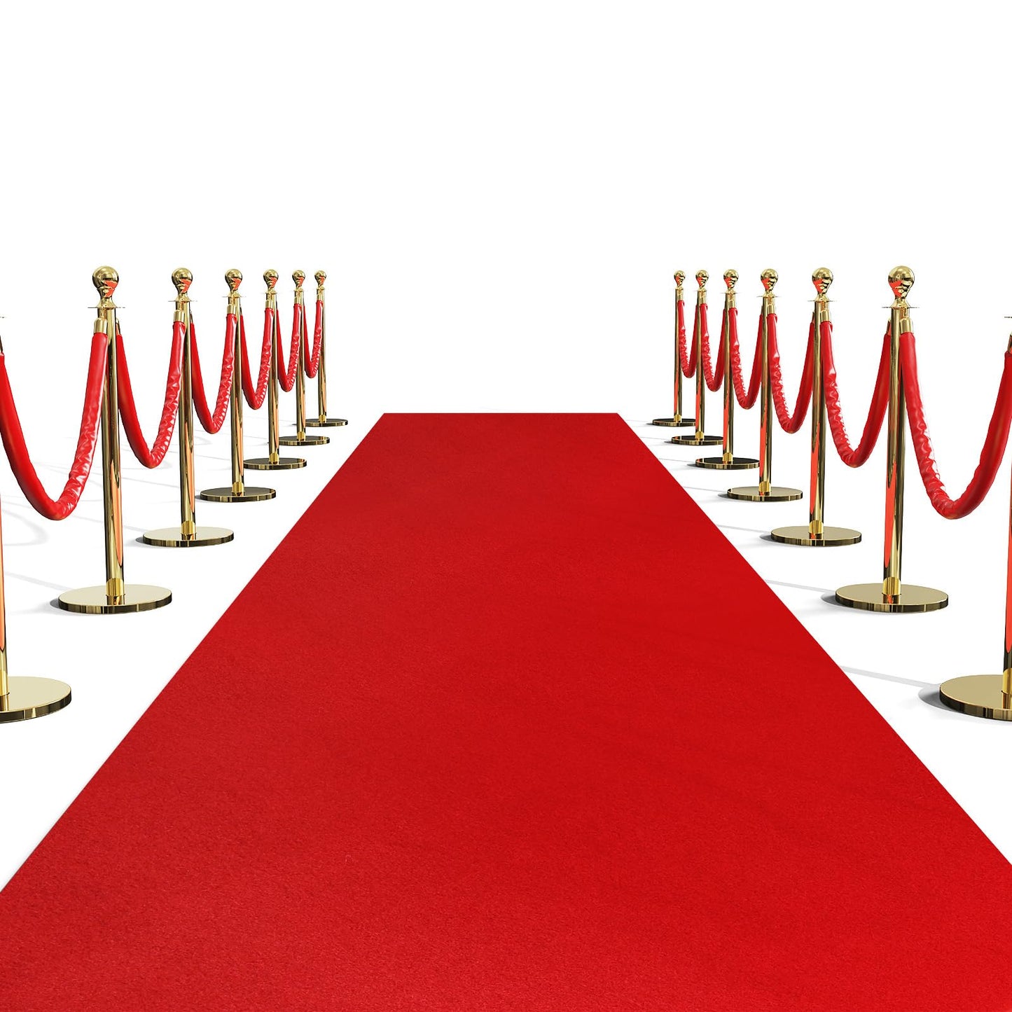 SALLOUS 450 GSM Extra Thick Red Carpet Runner 3 x 30 ft, Heavy-Duty Reusable Rug Runner for Party, Non-Slip Red Carpet with Rubber Backing, Aisle Runway Rug for Weddings, Events Decorations