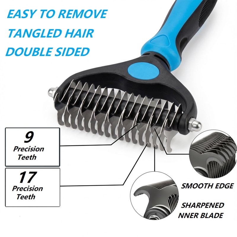 PETIMP STORE 4PCS Self Cleaning Slicker Brush, Pet Grooming Rake, Bath Brush & Massage Brush for Short/Long Haired Dogs, Cats & Horses, Pet Grooming Deshedding Tools - Pet Supplies (Green Black)