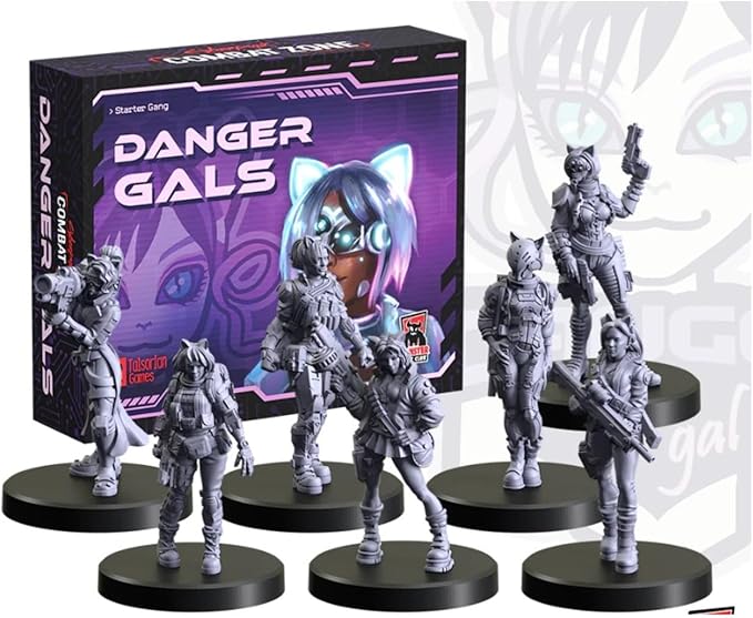 Monster Fight Club Cyberpunk Red Combat Zone Miniatures: Danger Gals Starter Gang