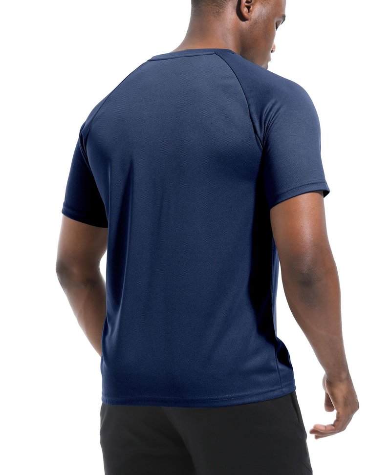 Men's 5 Pack Dry Fit Workout Running Shirts Moisture Wicking Short Sleeve Mesh Athletic T-Shirts 5P04-XL