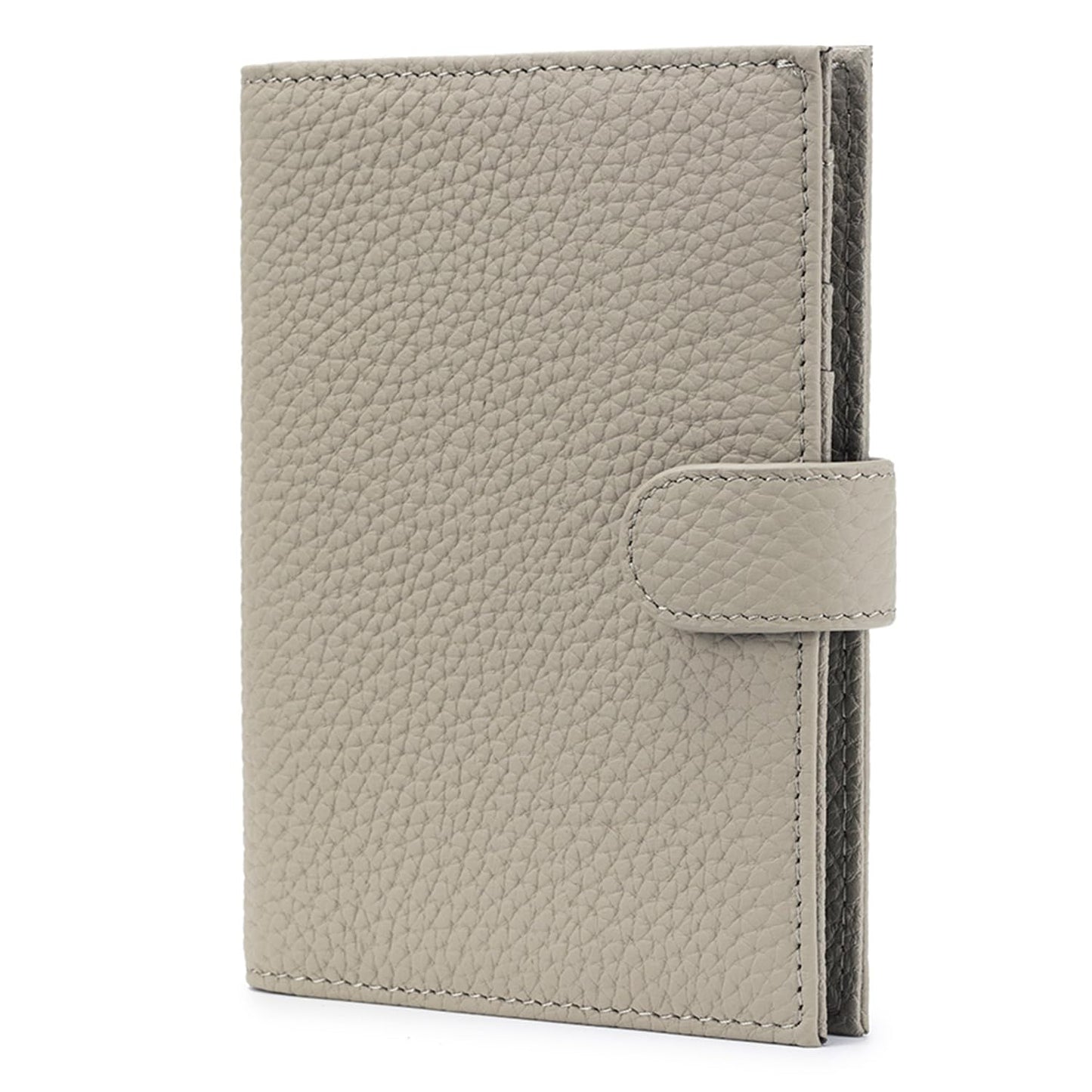 Karmiir RFID Passport Holder Travel Wallet for Women, Leather Passport Cover Wallet with Card Holders SIM Slots,Zippered Coins Pocket and Cash Slot Slim Compact Travel Wallet (Eephant Grey)