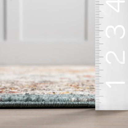 nuLOOM Performance Oriental Style Area Rug, Vintage Design, Durable, Easy to Clean, Justine Beige, 4' x 6'