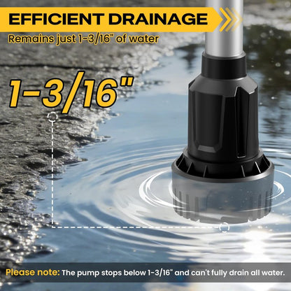 Cordless Stick Water Transfer Pump for Dewalt 20V Max Battery, 740GPH Sump Pump Submersible Utility Pump, Portable Electric Water Pump for Garden Basement Pool Pond RV Boat Draining (No Battery)