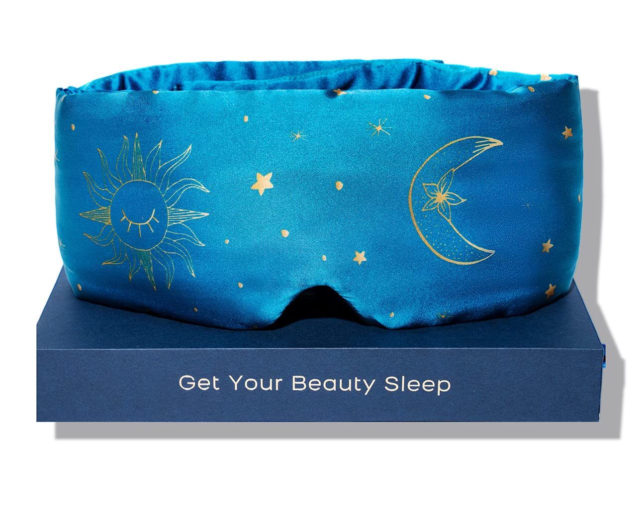 Silk Sleep Mask for Women Men, Mulberry Silk Eye Sleeping Mask & Blindfold with Adjustable Velcro Strap, Blackout Eye Cover for Sleep Travel Yoga Nap, Large Size, Black