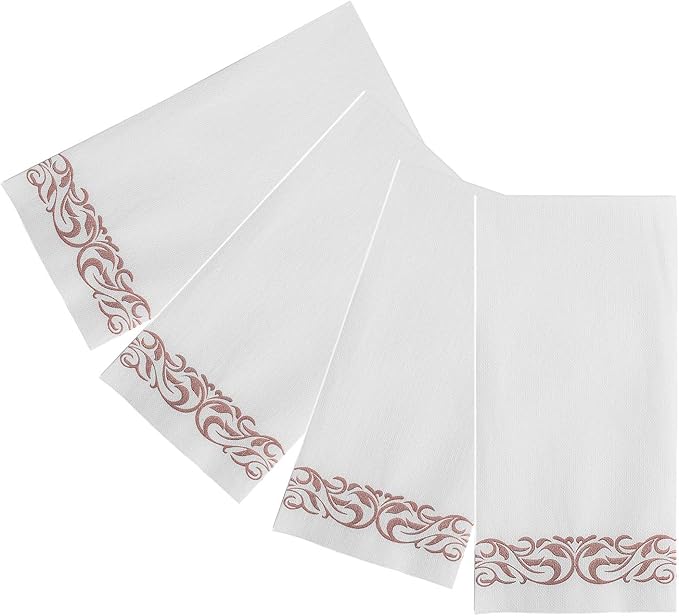 FOCUSLINE 200 Linen Feel Disposable Bathroom Napkins, Soft and Absorbent Paper