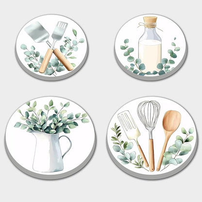 Kitchen Electric Stove Burner Covers，4 Pack Round Stove Burner Covers，8 Inches and 10 Inches，Gas Stove Burner Covers,Metal Stove Burner Cover，Dining Room Cooktop Decorative，Home Decor，Kitchen Decor