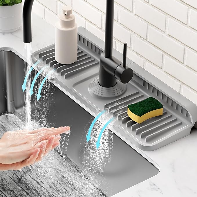 14.6 inch Faucet Mat for Kitchen Sink Splash GuardKitchen Sink Faucet Mat