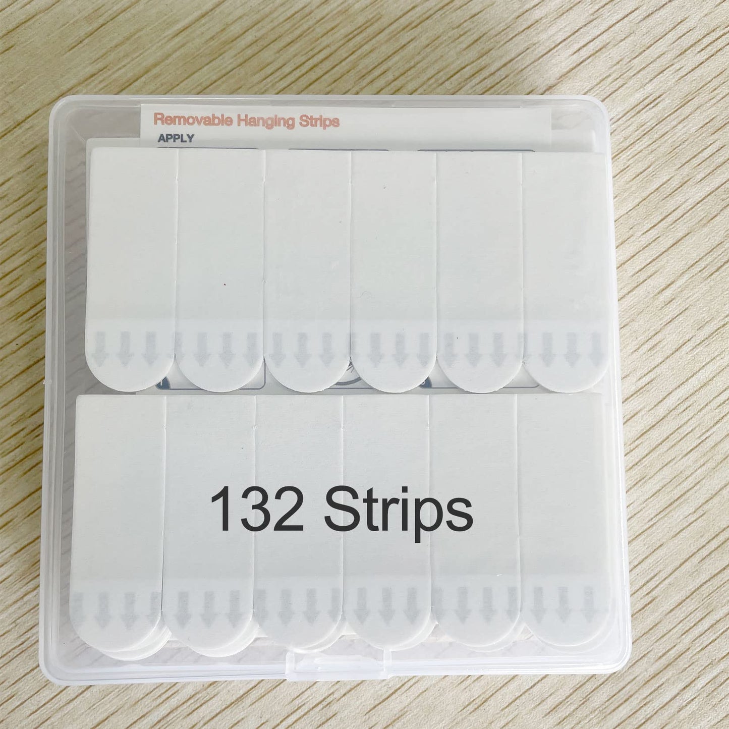 132 Pack Small Replacement Adhesive Strips Refill, Poster Strips, Damage-Free Hanging Strips for Wall Hooks, No Tools Removable Sticky Strips for Home, Office, and Dorm Decor, White Adhesive