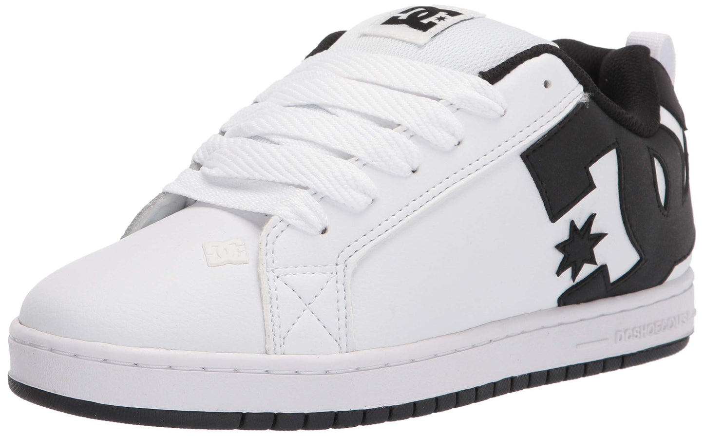 DC Men's Court Graffik Skate Shoe, White/Black/Black,16 M US