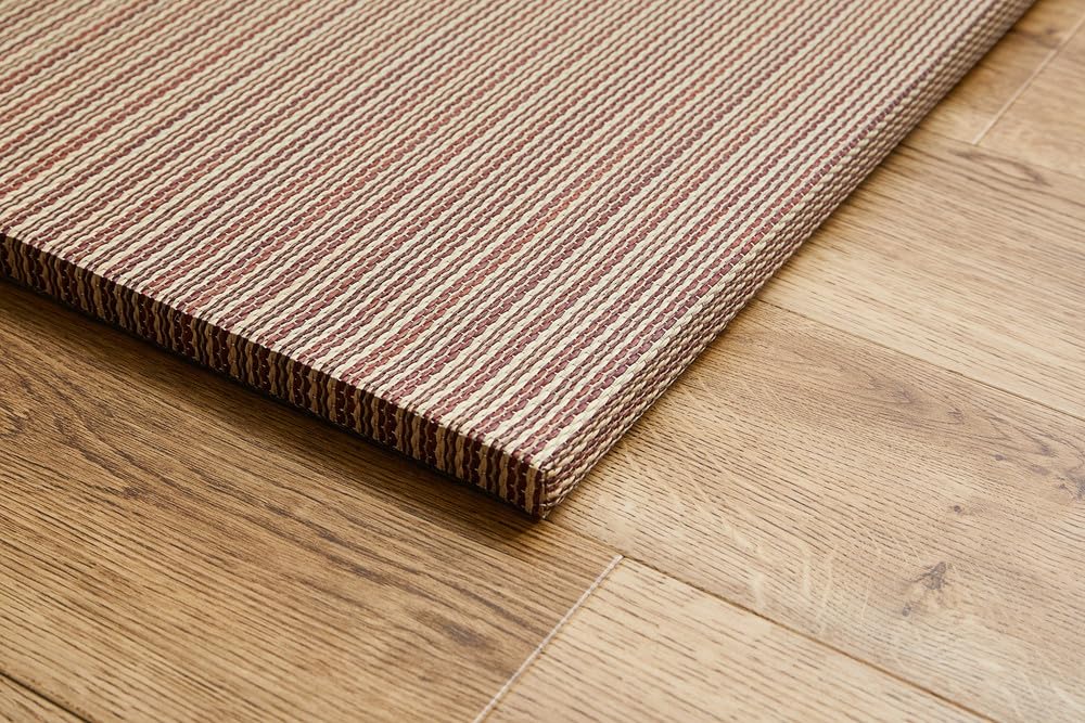 パレットライフ PaletteLife Rimless Lightweight Portable Tatami Mats, Set of 6, Brown, 32.3 x 32.3 x 1.0 inches (82 x 82 x 2.5 cm), Modular Tatami Mattress
