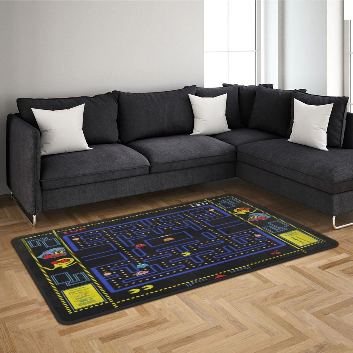 Classic Games Rug Retro 90s Theater Style Popular Game Room Area Rug for Living Room Playroom Home Decor Carpet Modern Fun Rug 2' x 3'