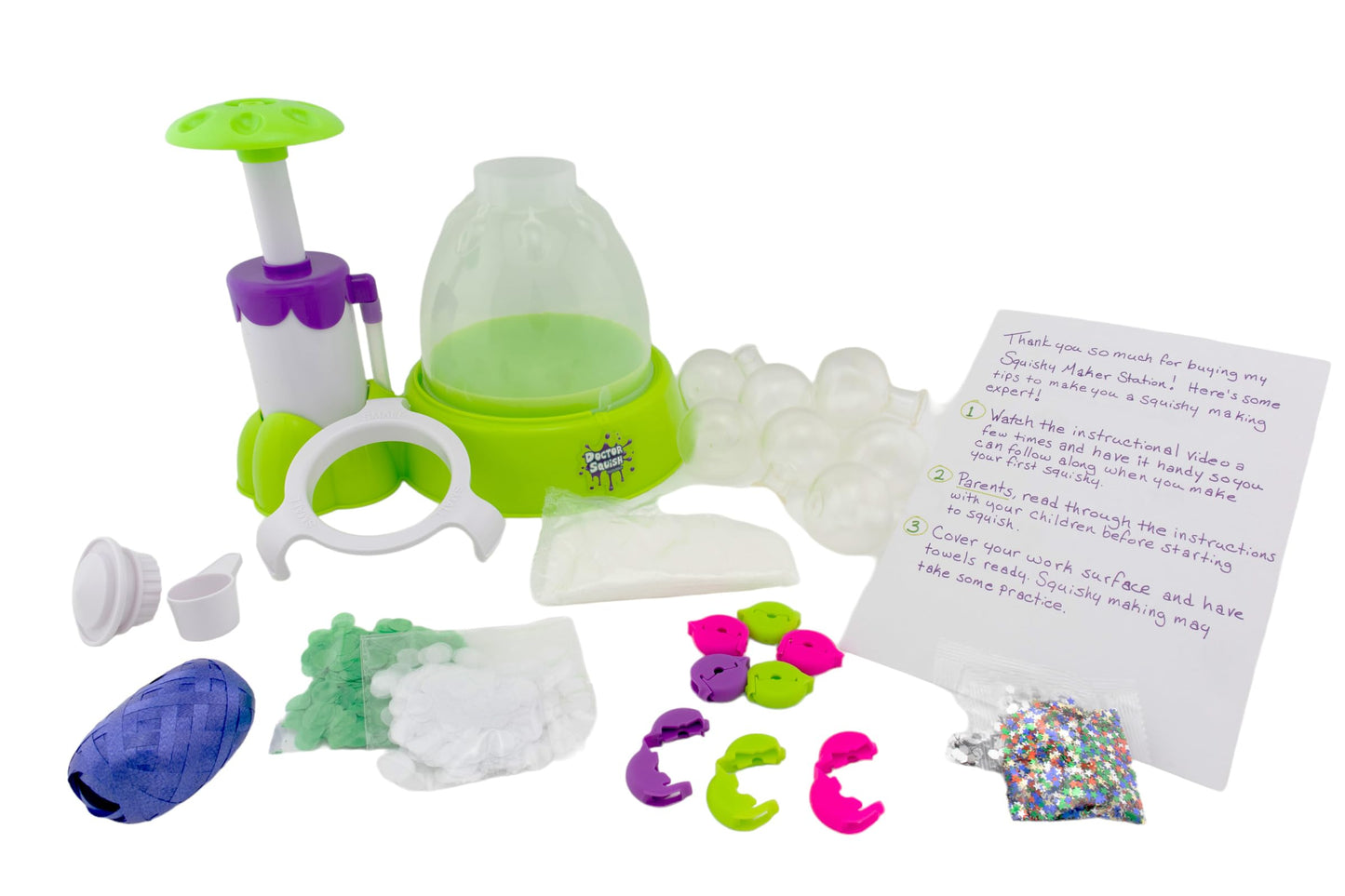 Doctor Squish Squishy Maker Station | DIY Make Your Squishies Kit | All Inclusive with Sparkles & Slime Powder | Ages 8 & Up