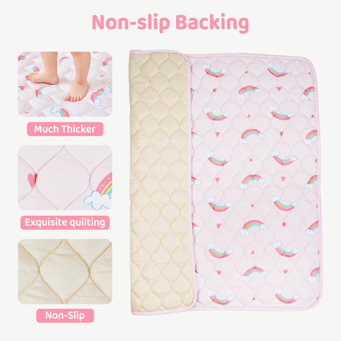 Baby Play Mat, Extra Large&Thick Baby Mat for Floor, 50 x 51 Play Mat for Baby， Foldable Padded Baby Floor Mat