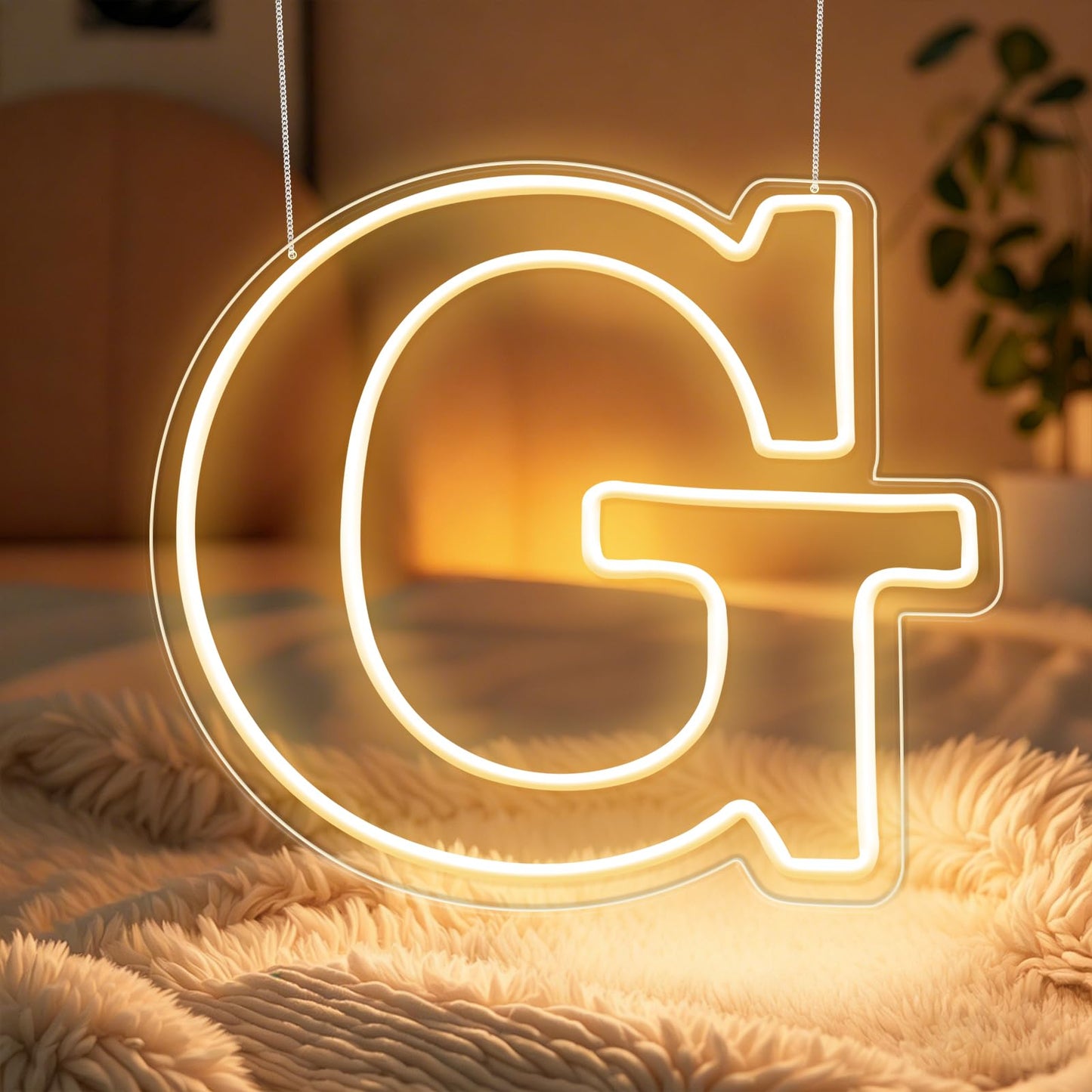 RumonZS Light Up Letters G LED Letters Lights Neon Sign 26 Alphabet 12"Decorative Lighted Alphabet for Wedding Party Birthday Bar Christmas Home Decor Letter Lights (Warm White)