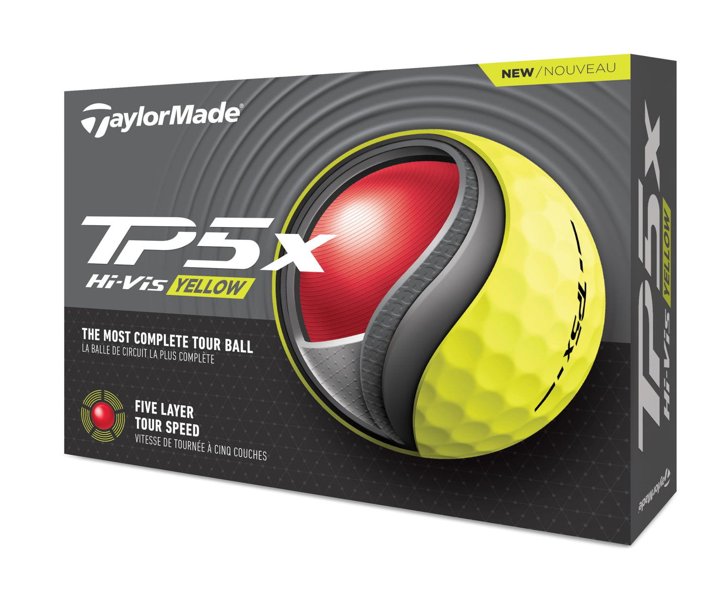 TaylorMade Men's TP5x Golf Balls - Yellow
