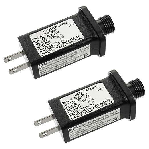 24V 12W LED Transformer Replacement Class 2 Power Supply for Christmas String Light Inflatable Decorations LED Controller IP44 Waterproof Low Voltage
