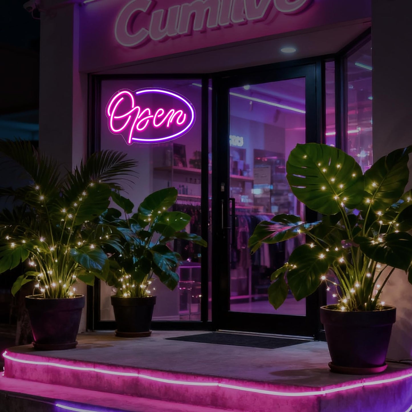 LED Open Neon Light Sign for Business, Open Signs for Store Shop Bar Café Restaurant Salon Window Wall Decor Business Light Up Signs Dimmable USB Powered(15.8"*10.6")