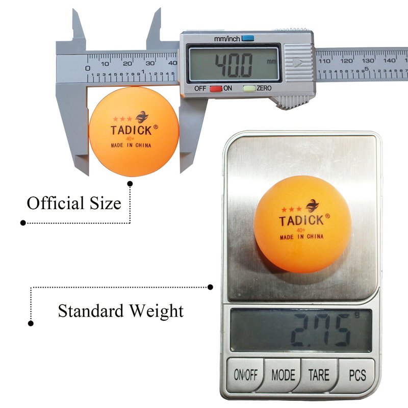 TADICK Quality 140 Pack Practice New Material Ping Pong Balls, 3-Star Training Table Tennis Balls, Bulk Pong Balls (Orange)