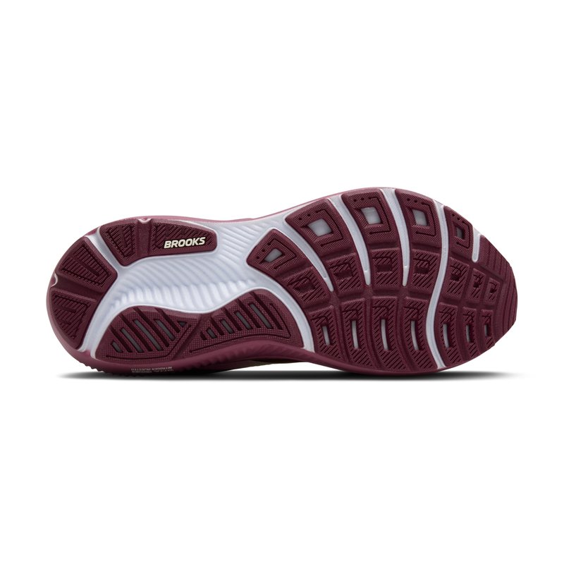 Brooks Women’s Ghost 17 Neutral Running Shoe - Burgundy/Pink/Green - 5 Medium