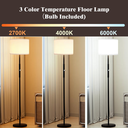 PARTPHONER Floor Lamp for Living Room Bedroom with Lampshade Stencil, 65’’ Modern Tall Lamp Simple Design Standing Lamps for Kids Room Home Office Reading, Bulb Included