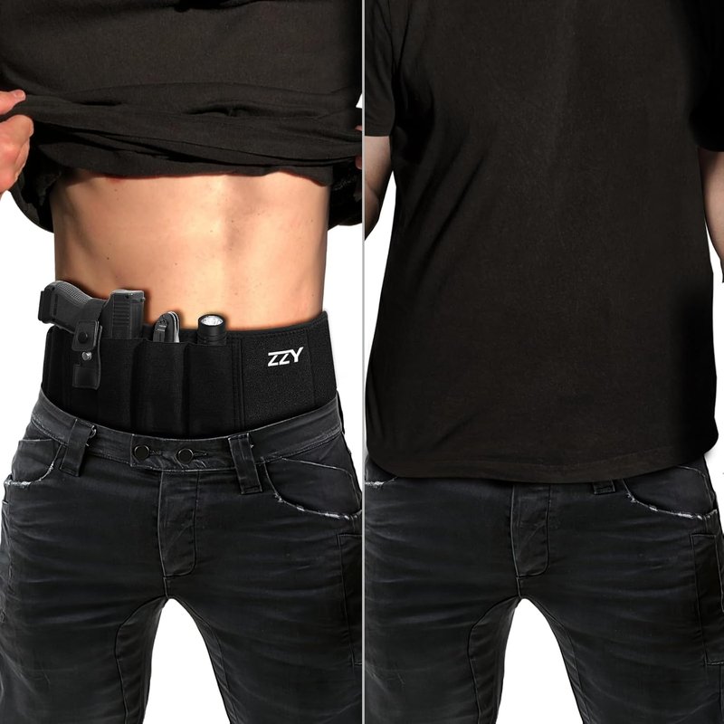 Belly Band Holster for Concealed Carry | Fits Glock, Sig P365, Taurus & More - Adjustable for Men & Women