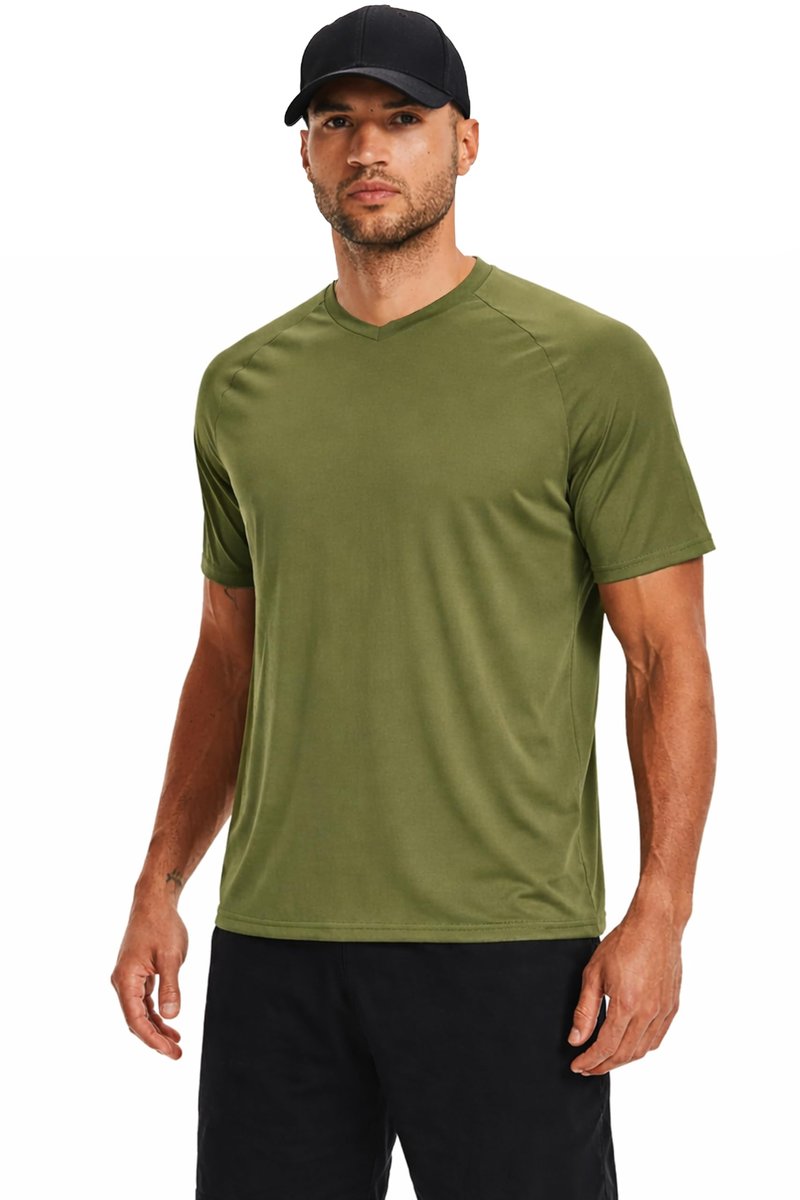 5 Pack Men’s Active Quick Dry Crew Neck T Shirts | Athletic Running Gym Workout Short Sleeve Tee Tops Bulk (Set 8, 3X-Large)