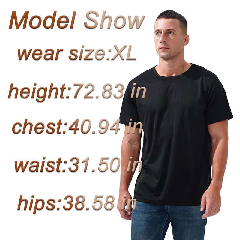 MTTYYD 5 Pack Men’s Short Sleeve Active Athletic Running T Shirts for Men Gym Workout Moisture Wicking-G-M