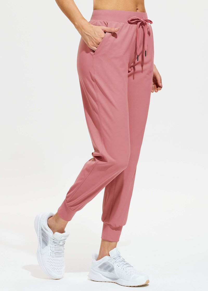 Libin Women's Joggers Pants Athletic Sweatpants with Pockets Running Tapered Casual Pants for Workout,Lounge, Mauve XS