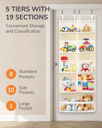ULG Over the Door Organizer, 5-Tier Extra Large Hanging Storage