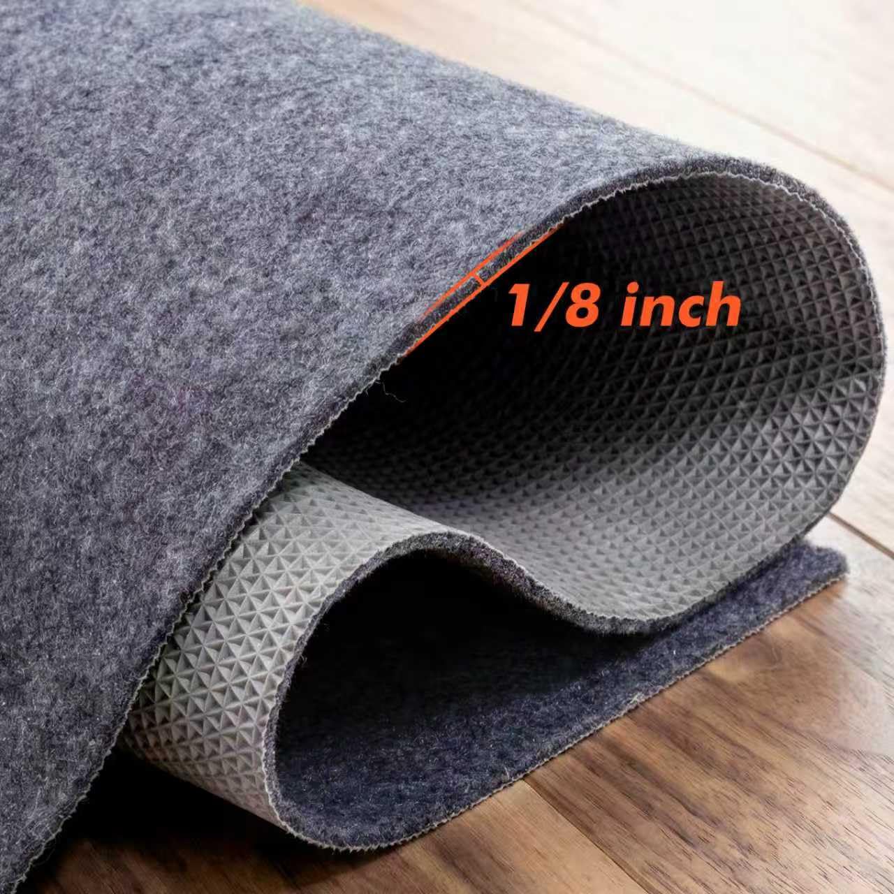 TravLand Non-Slip Rug Pad 5' x 7' – Felt & Rubber Underlay in Dark Gray, Waterproof & Grippy for Hardwood, Tile, Laminate Floors, Prevents Slipping & Bunching