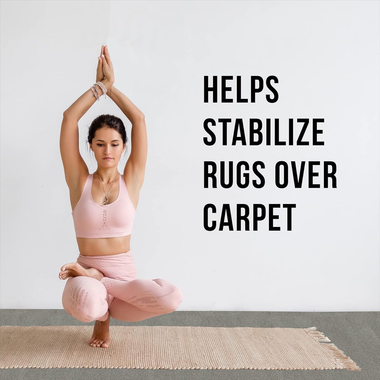 Slip-Stop Magic Stop Rug on Carpet Non-Slip Rug Pad for Area Rugs and Runner Rugs, USA-Made Rug Gripper for Carpet Over Carpet Keeps Rugs in Place On Carpet, 9' x 12'