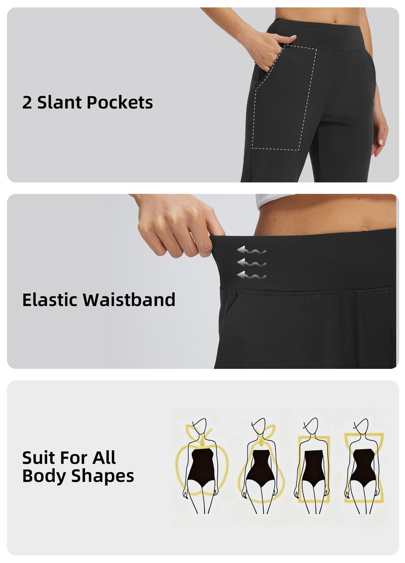 Libin Women's Golf Pants Stretchy Casual Travel Pant 7/8 Ankle Pants Athletic Sweatpants Dress Business Slacks with 4 Pockets